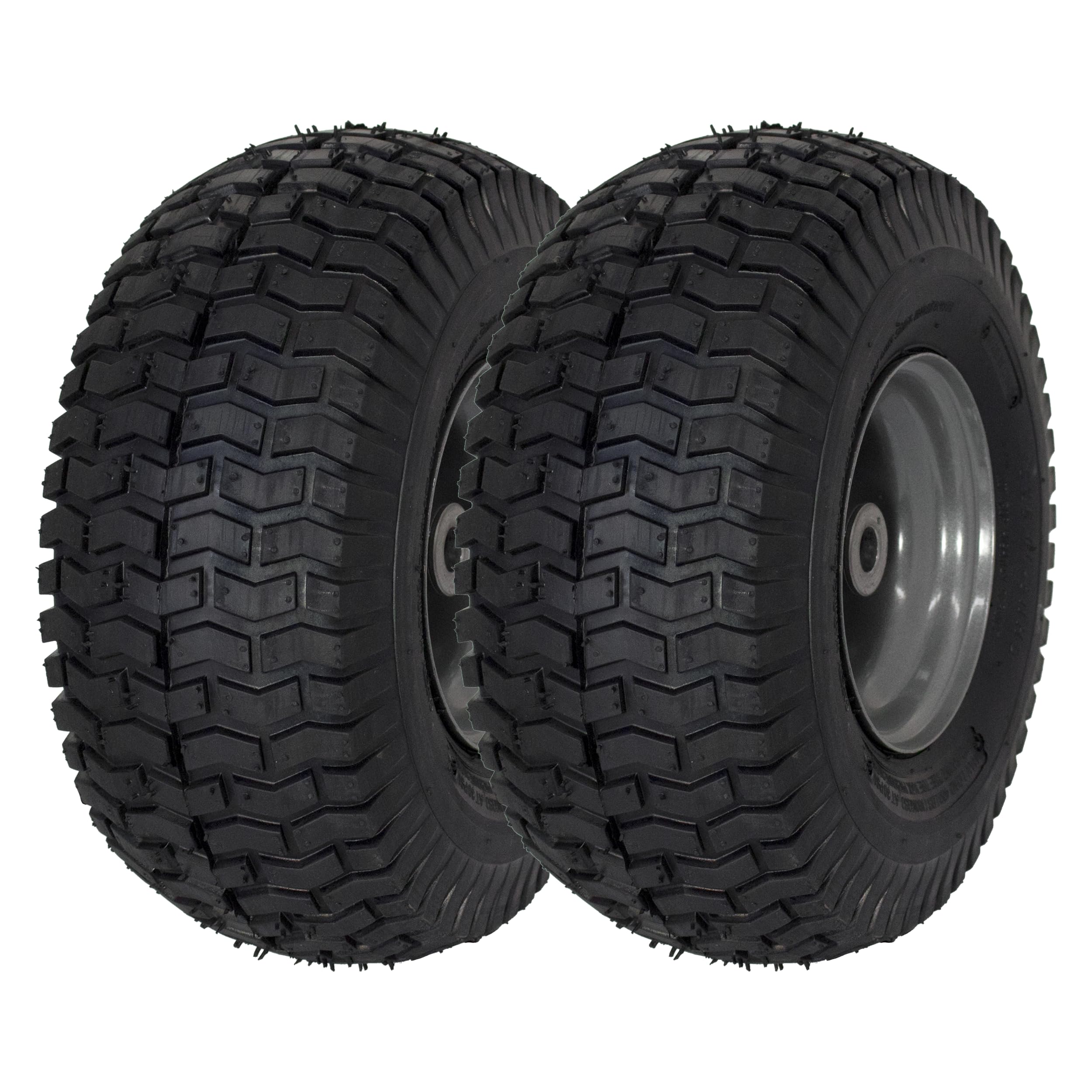 Marastar 21446-2Pk 15X6.00-6 Tire And Wheel Assembly, Replacement Lawn Mower Front Tires Compatible With Craftsman Riding Lawn M