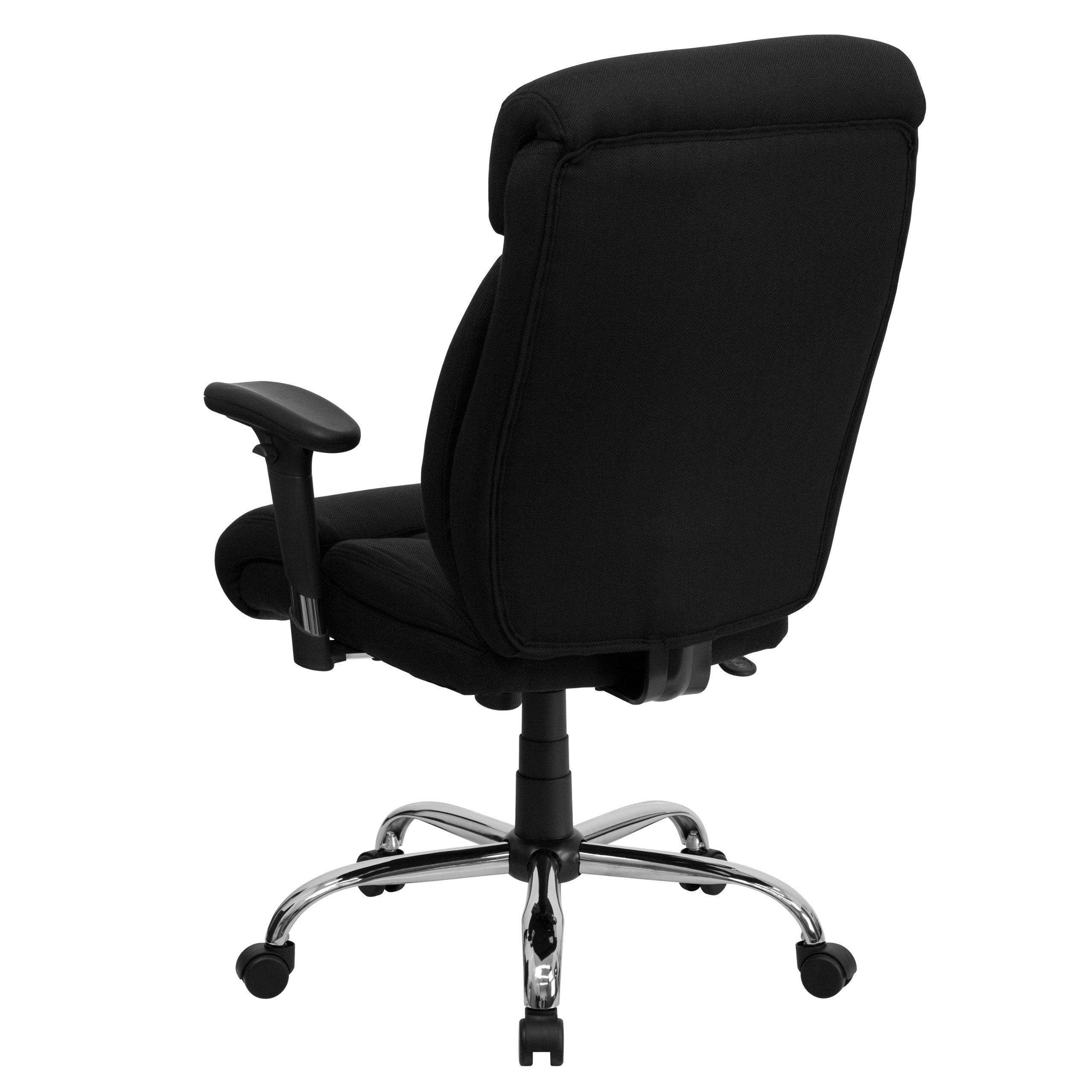 Flash Furniture HERCULES Series Big & Tall 400 lb. Rated Black Fabric Executive Ergonomic Office Chair with Full Headrest and Arms