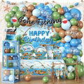 Fexivo 268pcs Fishing Birthday Party Decorations Complete Party Set, for 25 Guests, Fishing Birthday Decorations, includes Fish 