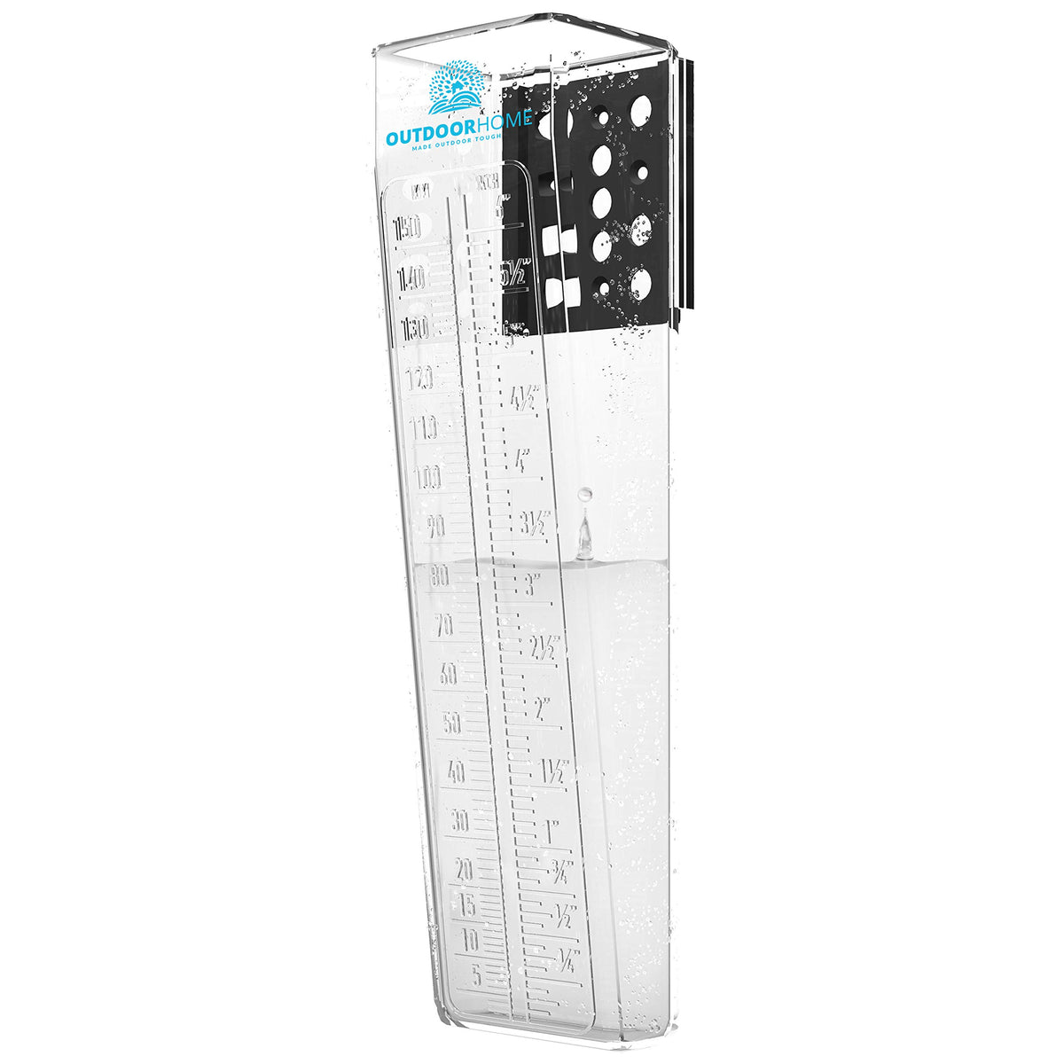 Outdoor Home Rain Gauge. Professional 6 Inch Capacity Aussie Made Heavy Duty Rain Measure Gauge. Reliable, Accurate Fence Or Pos