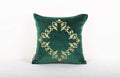 Home The Best Is For You Green Velvet Embroidered Cushion Cover. (12 * 12 Inch Or 30 * 30 Cm) (Pack Of 1). (Green)