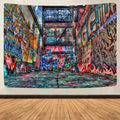 Simsant Hip Graffiti Design Tapestry Creative Abstract Theme Tapestry Wall Hanging Hippie Tapestry 80'X60' Inches Personality