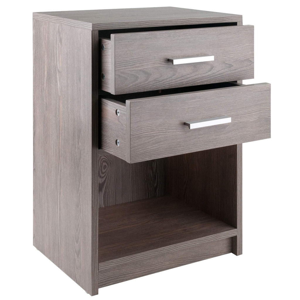 Winsome Wood Molina Accent Table, Ash Gray 15.75 in x 11.75 in x 23.62 in