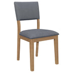 Coaster Home Furnishings Sharon Open Back Padded Upholstered Dining Side Chair Blue And Brown (Set Of 2)