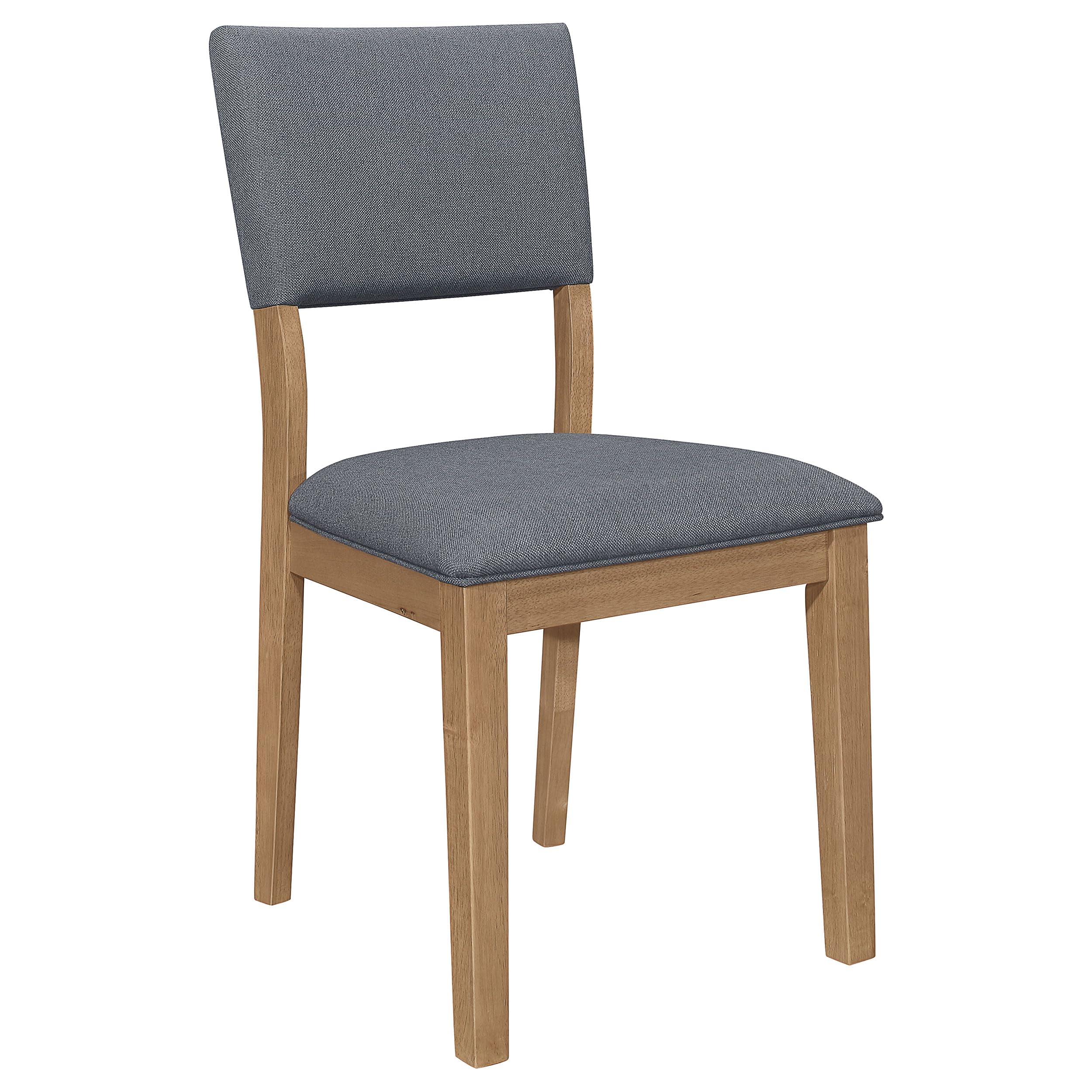 Coaster Home Furnishings Sharon Open Back Padded Upholstered Dining Side Chair Blue And Brown (Set Of 2)