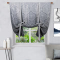 DWCN Ombre Blackout Curtains-Damask Patterned Tie Up Shade for Window Thermal Insulated Room Darkening Rod Pocket Curtains for K