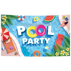 KatchOn, XtraLarge Pool Party Backdrop - 72x44 Inch | Pool Party Banner for Pool Party Decorations | Summer Backdrop for Summer 