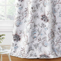 H.Versailtex Blackout Curtains 84 Inch Length 2 Panels Set Floral Print Curtain Drapes For Living Room Thermal Insulated Grommet