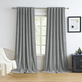 Mumfas Velvet Curtains 108 Inches Long 9 Ft Length 2 Panels Set, Back Tab Pocket Thermal Insulated Room Darkening Curtain Drapes