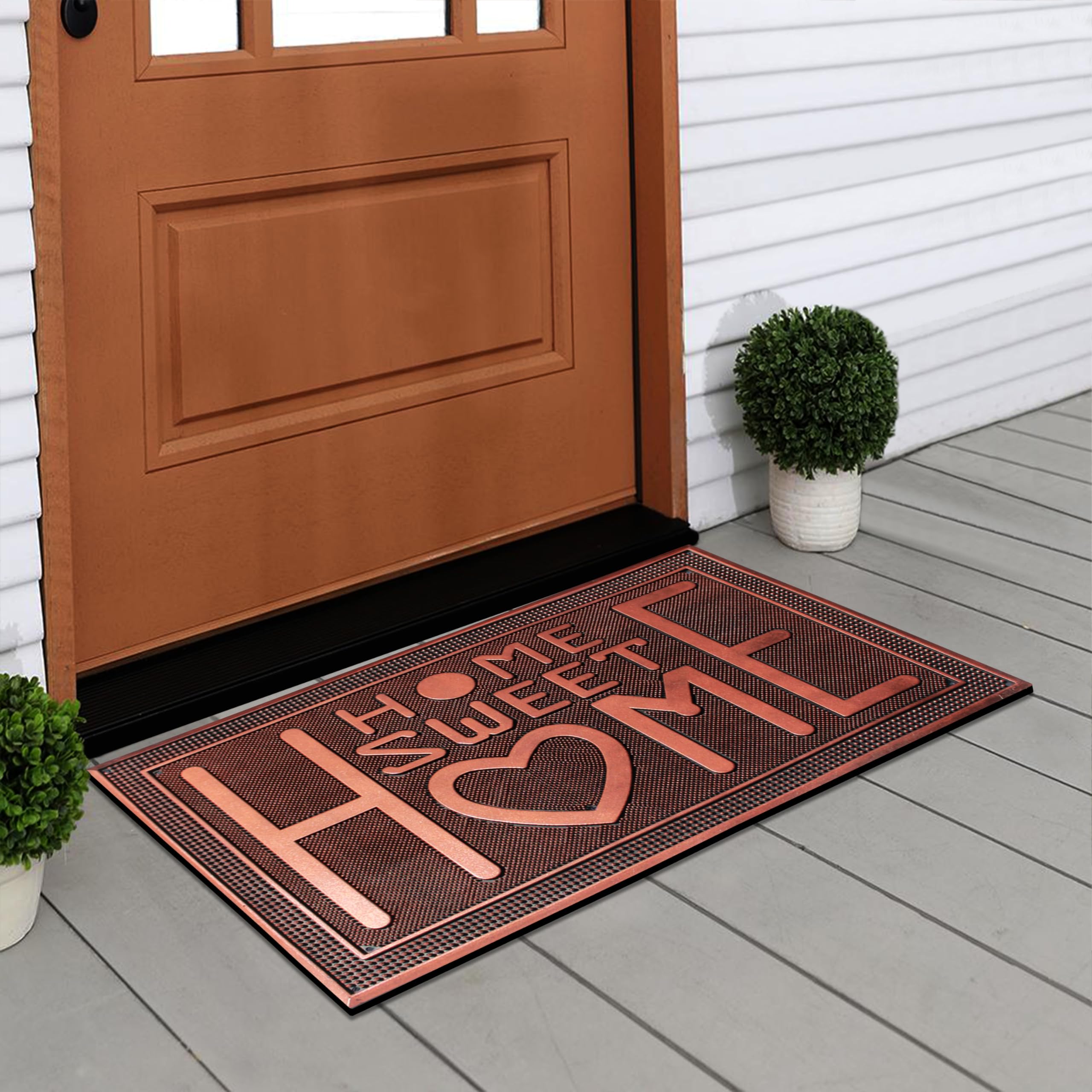 A1 Home Collections A1Hc Rubber Pin Welcome Door Mats 24'X39' For Outdoor Entrance,Fun Designed Floor Mat, Welcome Mats For Fr