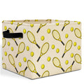 HSIASHENG Tennis Racket and Ball Storage Bins Box with Handles, Sports Decor for Boys Room, Tennis Sports Laundry Basket Hamper 