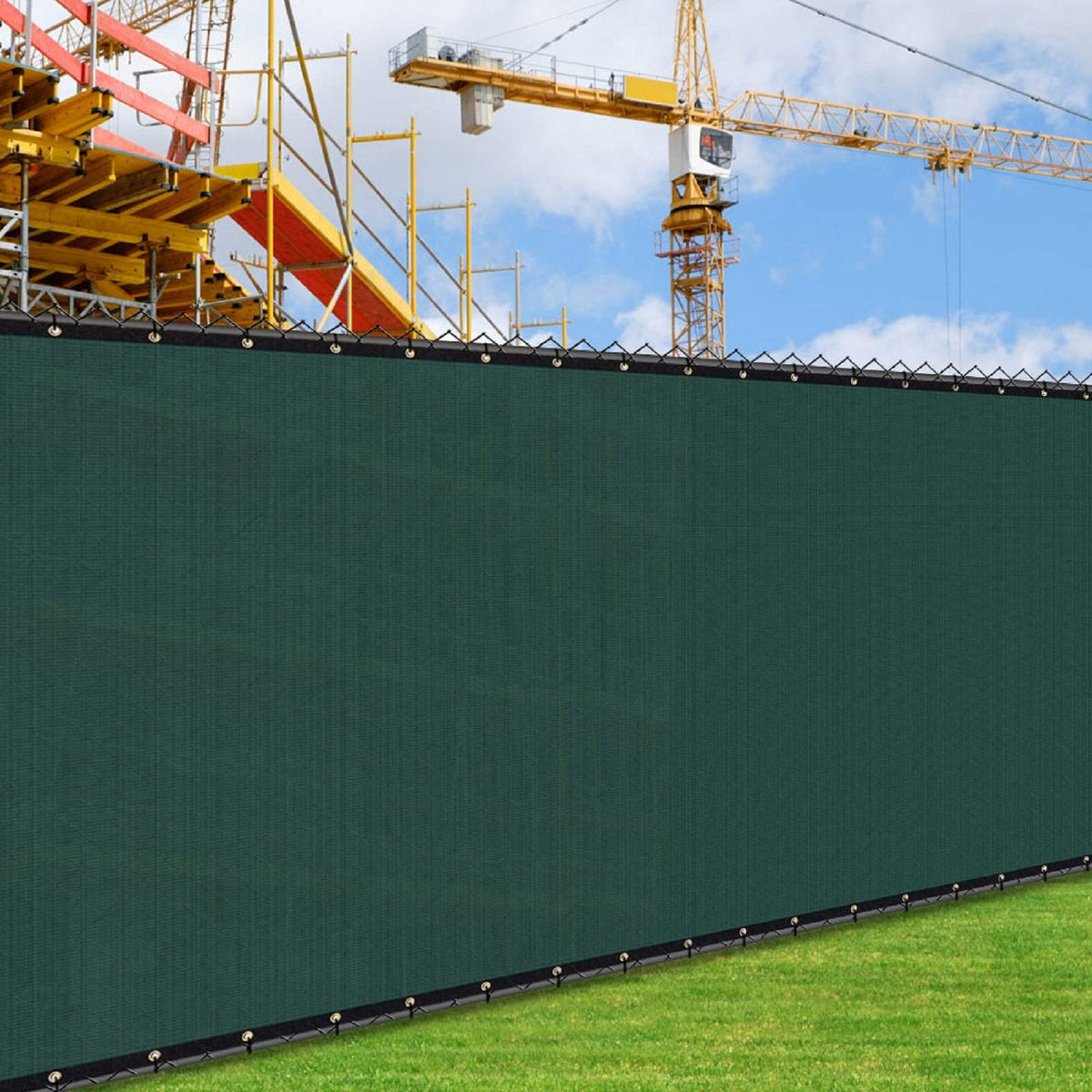I Cover Privacy Fence Screen, 6X50Ft Heavy Duty Fence Privacy Screen, Outdoor Shade Cloth Mesh Barrier,Green