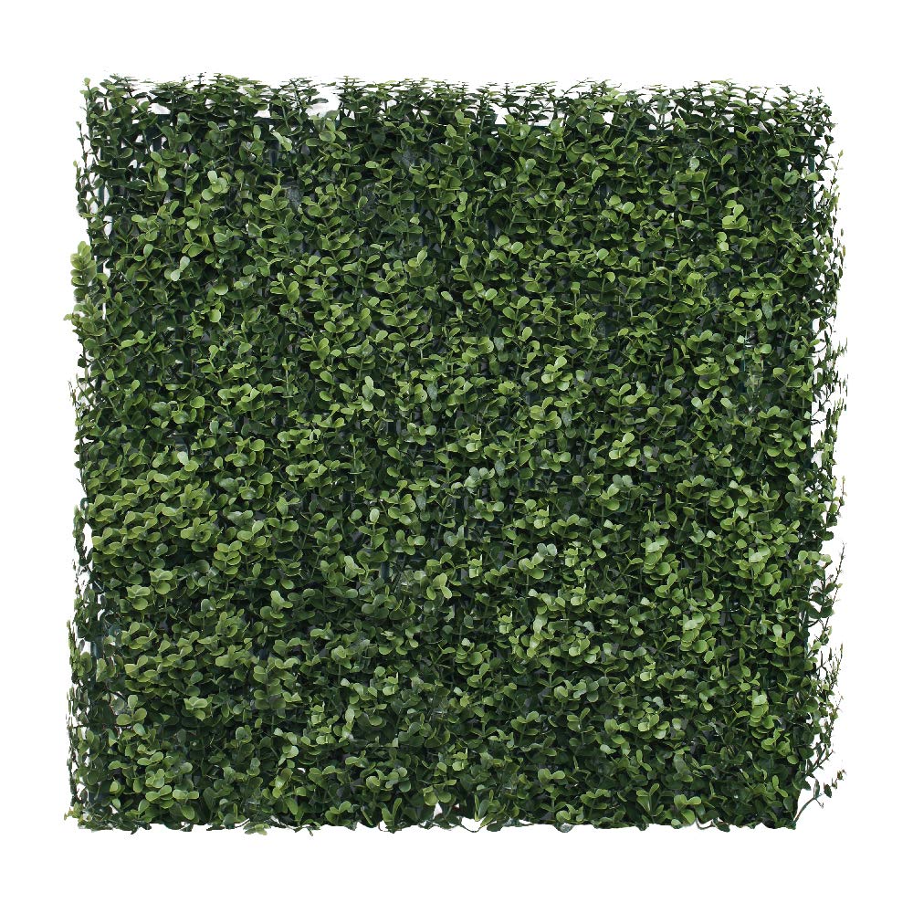 SunnyRoyal Artificial Boxwood Panels Topiary Hedge Plant UV Protected Privacy Ivy Screen Faux Greenery Wall D  cor Outdoor Indoo