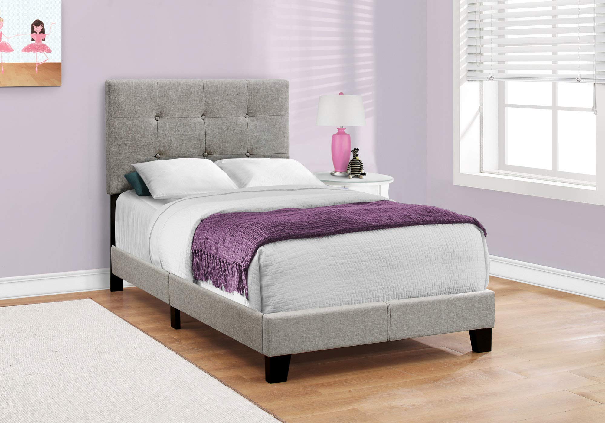 Monarch Specialties Bed Frames, Twin, Grey