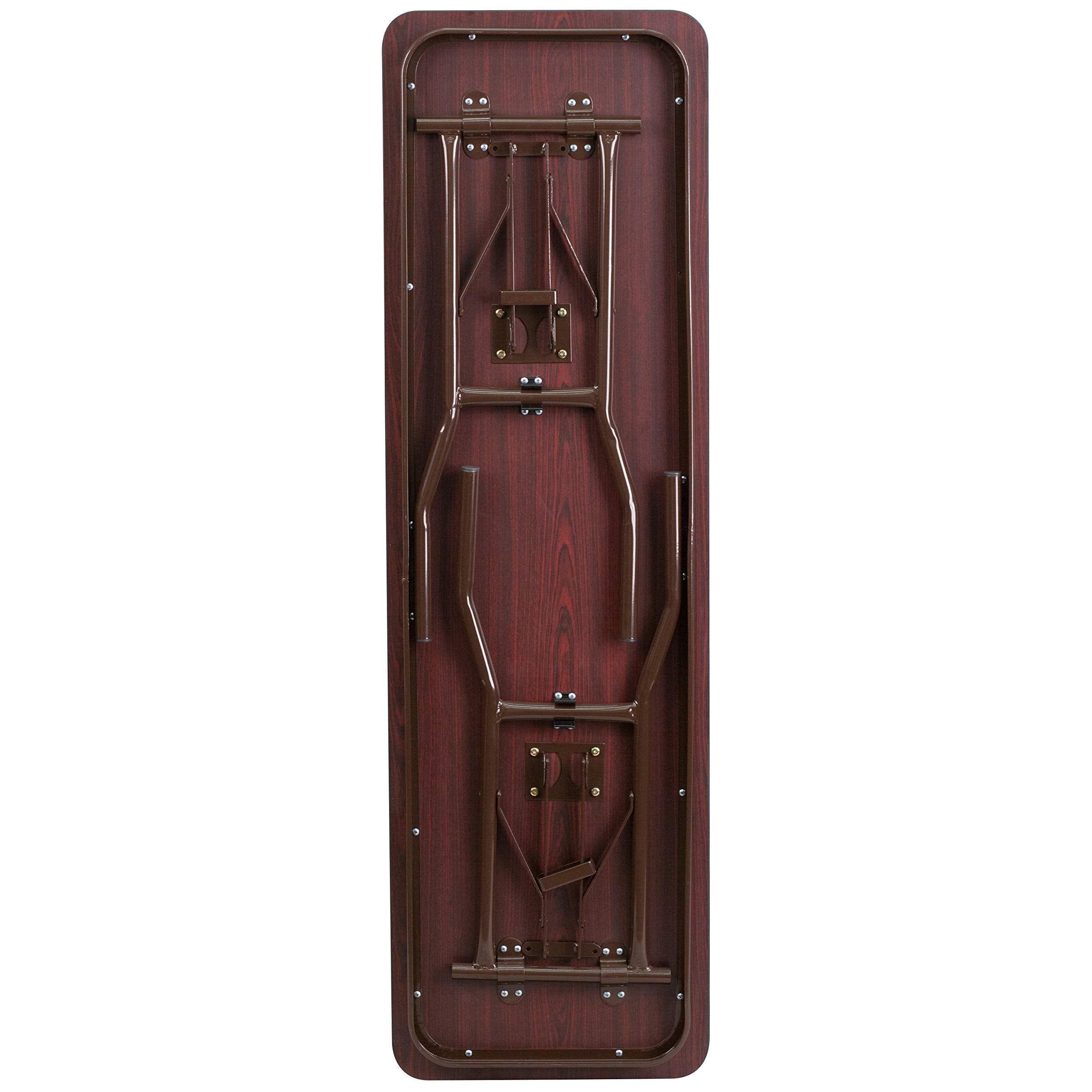 Flash Furniture Floyd 5-Foot High Pressure Mahogany Laminate Folding Training Table, 18 in (W)x 60 in D x 30 in H