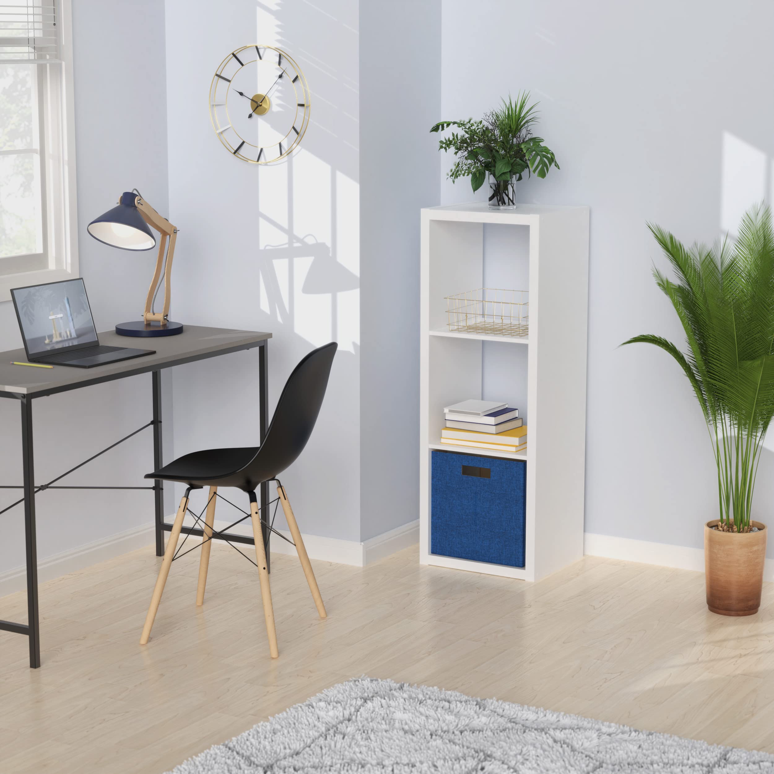 Closetmaid 4542 Decorative Open Back 3-Cube Storage Organizer, White