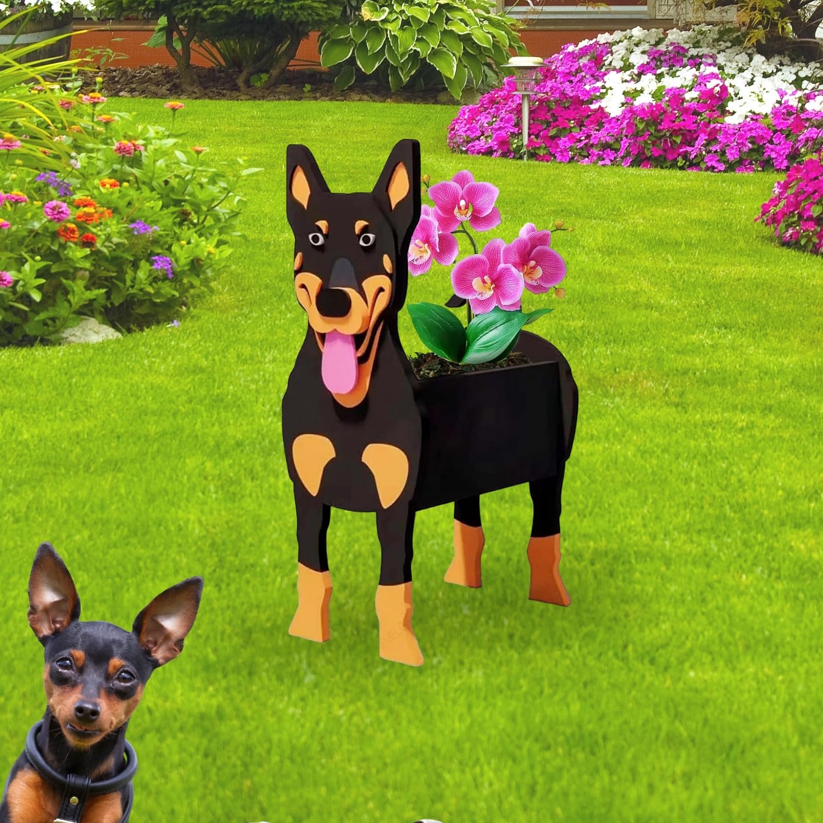 Australian Kelpie Dog Planter Plant Pots,Cute Dog Flower Planter,Gifts For Pet Lovers,Unique Animal Plant Pots,Office,Indoor Out