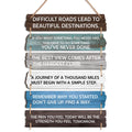 6 Pieces Watch Your Thoughts Wall Art Inspirational Quotes Wall Art Motivational Wooden Decor Rustic Hanging Wall Plaque Sign Po