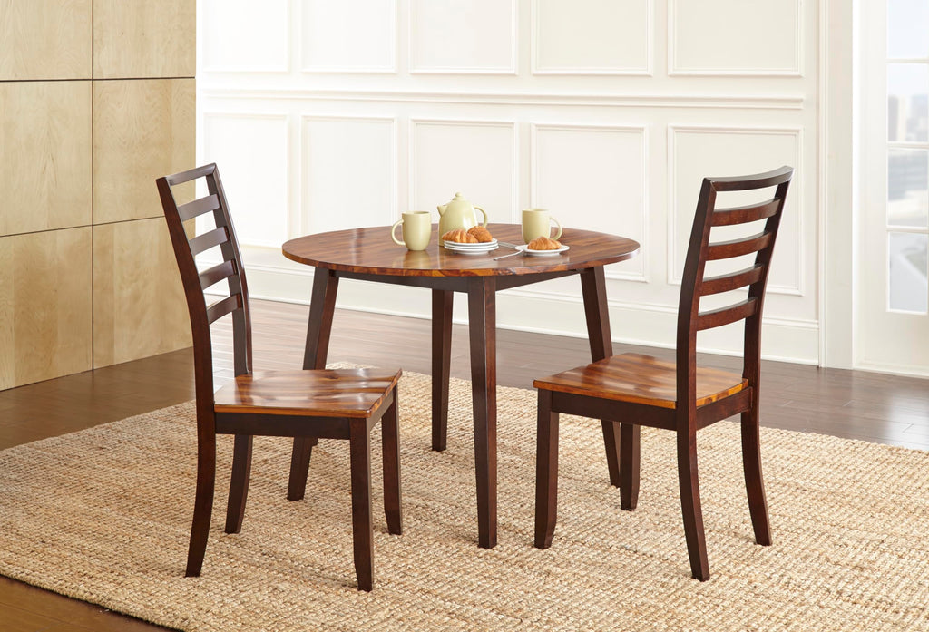 Steve Silver Company Abaco Side Solid Acacia And Hardwood, Ergonomic Ladder Back, Scooped Seat For Comfort And Durability, Set Of 2 Chair, 19' L X 22' W X 40' H, Brown