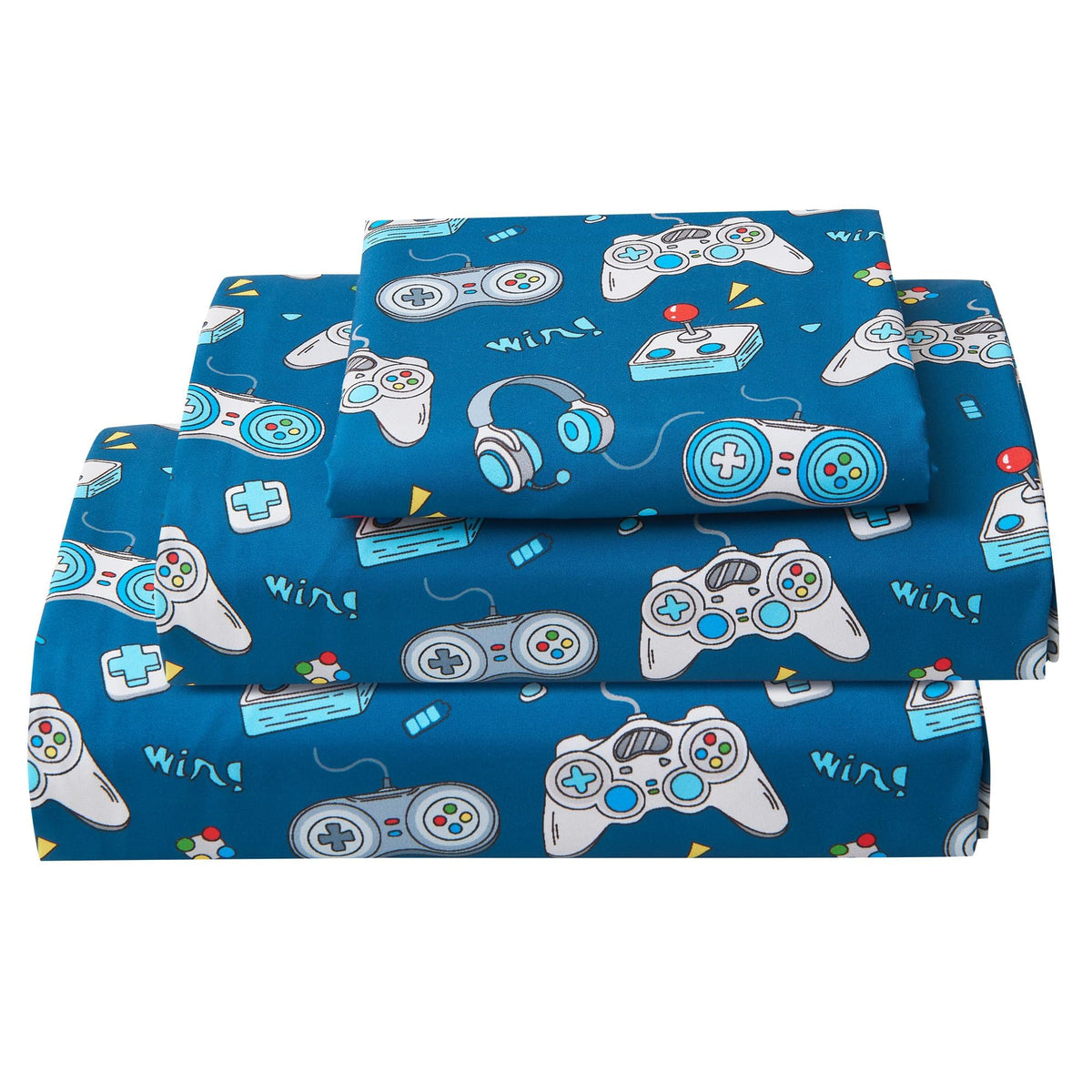 Softan Kids Bed Sheet Set, Boy Twin Size Kids Sheets, Microfiber Kids Fitted Sheet And Pillowcase, Breathable And Silky Soft, 3