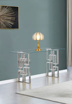 Best Quality Furniture CT235 Console Table, Silver
