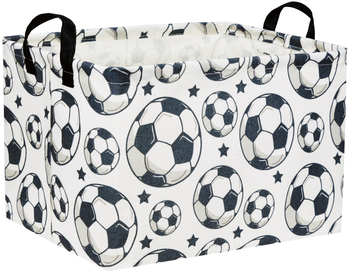 HIYAGON Rectangular Soccer Basket Kids Gift Basket Baby Boy Basket Kids Toy Storage Bin Basket Organizer Box Soccer Room Decor(S