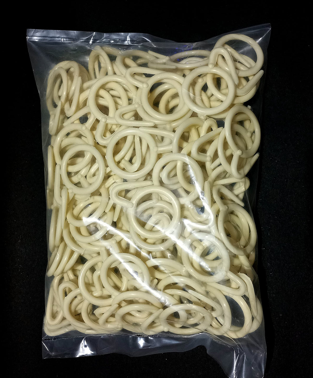 Hesch 9 Plastic Curtain Rings 1.5 inches Cream  Ivory Colour Pack of 100 Pieces