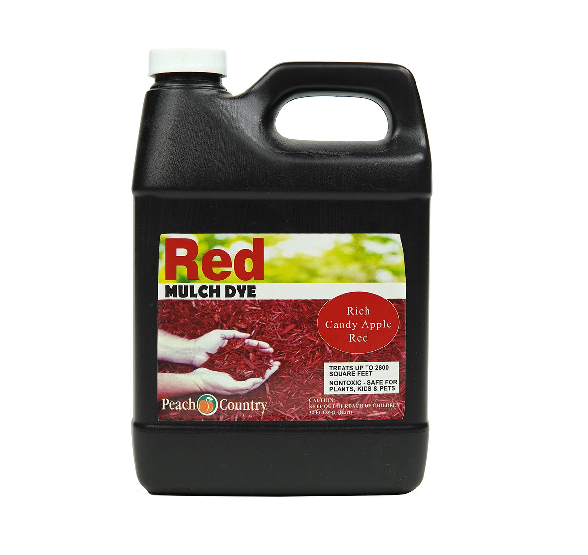 Peach Country Candy Apple Red Mulch Color Concentrate - 2,800 Sq. Ft. - Brighten Up Your Old Mulch Beds Easily With Our Premium