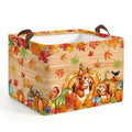 Clastyle Large Pumpkin Thanksgiving Basket Orange Fruit Fall Turkey Storage Bin Farm Maple Harvest Basket for Gift Clothes Toy B
