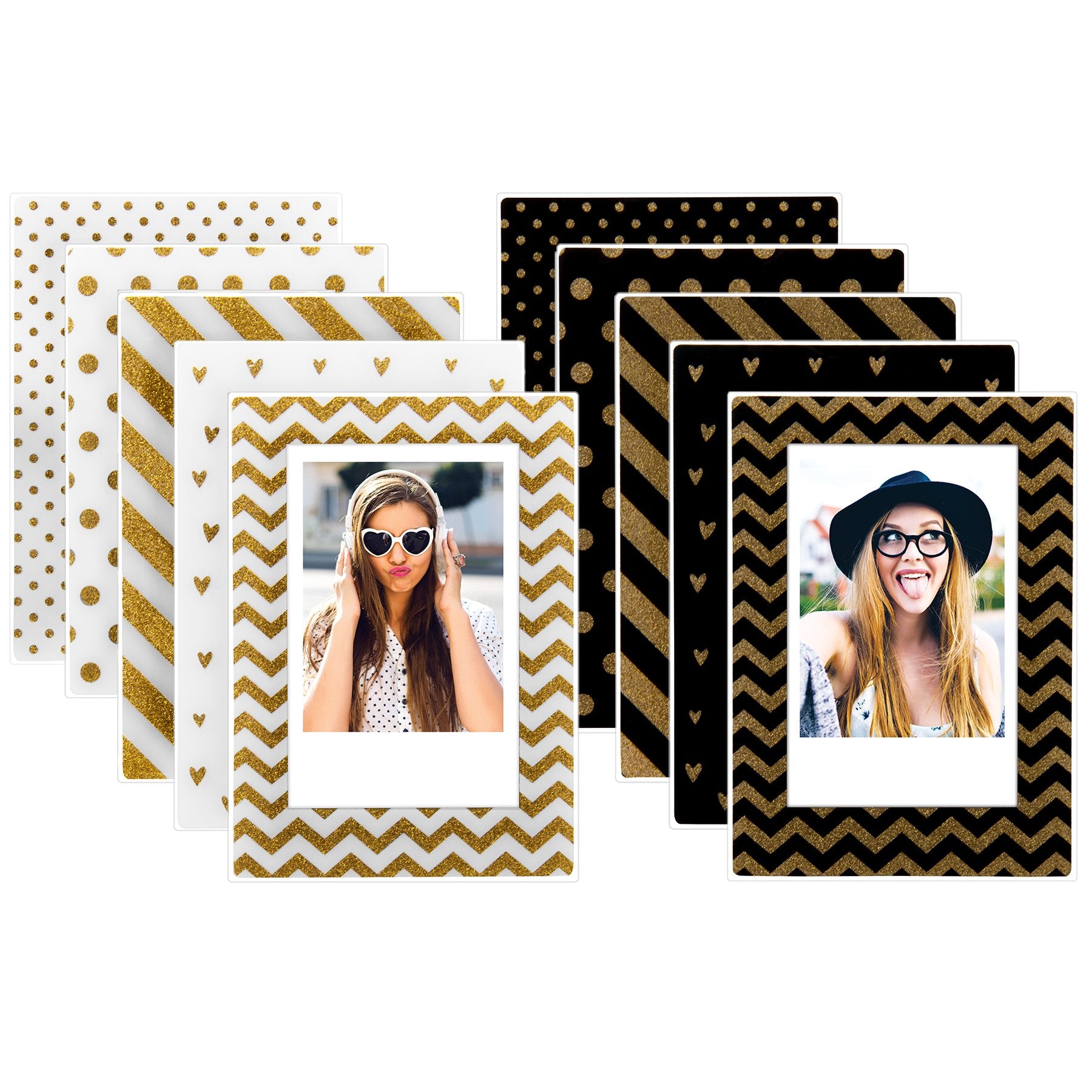 FINE PHOTO GIFTS Magnetic Photo Frames for Instax Mini Film - Pack of 10 Frames