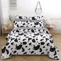 Sucses Twin Comforter Set With Sheets 8 Pieces Cow Print Bedding Set Cowhide Bed In A Bag For Boys Girls Black And White Cute Ki