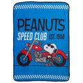 Silver Buffalo Peanuts Snoopy Speed Club Est 1950 45 x 60 Fleece Throw, Soft and Cozy Blanket, 185 GSM