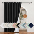 NICETOWN Vintage Open Linen Weave Flax Thermal Curtains, 100% Blackout Curtains 84 inches Long for Dining Room, Soundproof Windo