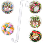 UMIHHONZ 12' Wreath Hangers for Front Door,Non Scratch Wreath Door Hanger,Over The Door Hooks Hanger Easter Fall Halloween Chri