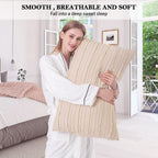 Bosowos Standard Size Pillow Shams Set Of 2, Ultra Soft Breathable 20 X 26 Inches Pillow Case Envelope Closure, Microfiber Boho