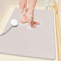 Shower Mat Bathtub Mat Non-Slip,24x16 inch, Soft Tub Mat with Drain,PVC Loofah Bath Mat (Phthalate Free) for Tub and Bathroom,Qu