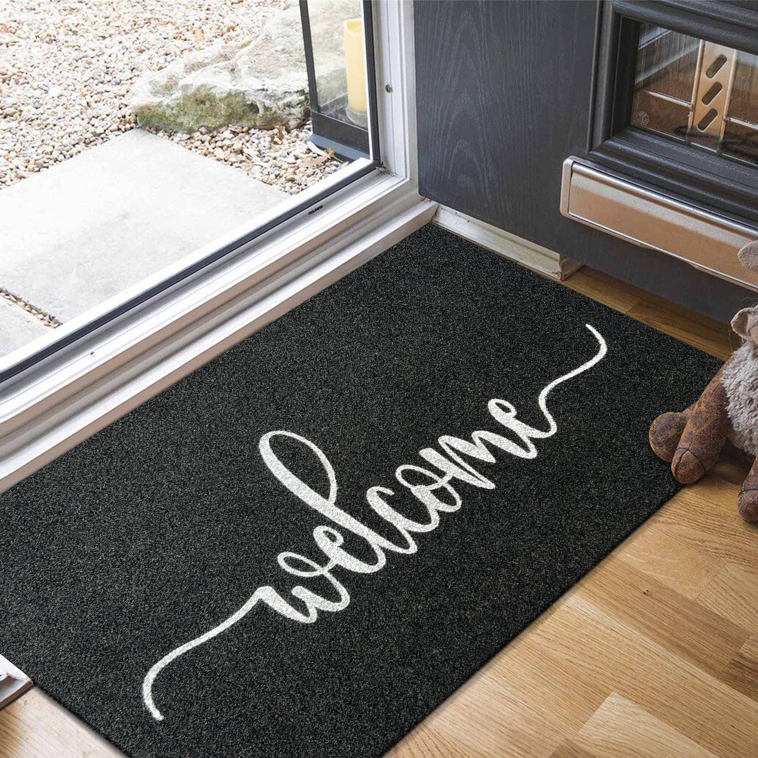 Mwazzll Large Welcome Door Mat Outdoor Indoor Non Slip Doormat 36'X24' Low-Profile Super Absorb Mud Easy To Clean Front Door M