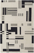 HomeRoots 514403 9 x 12 ft. Ivory & Taupe Wool Abstract Hand Tufted Handmade Rectangle Area Rug