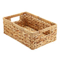 Hipiwe Water Hyacinth Wicker Storage Baskets for Shelves, 13.8x9.3x5.1