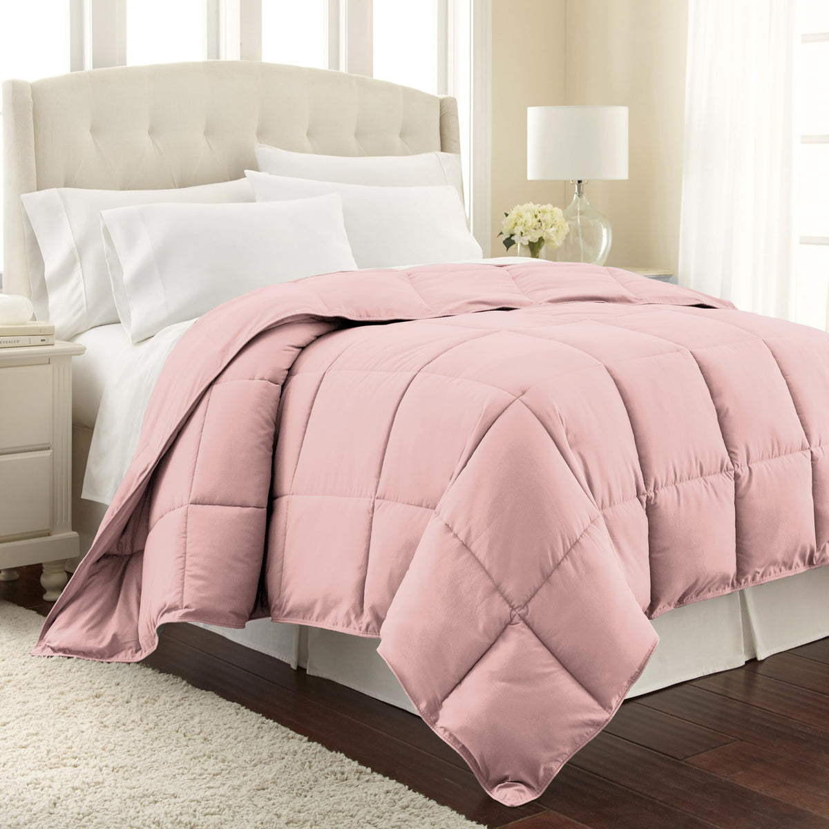 Southshore Vilano Twin Or Twin Xl Comforter Duvet Insert, Fluffy Down Alternative, Ultra Soft Microfiber; Pastel Pink To Match H