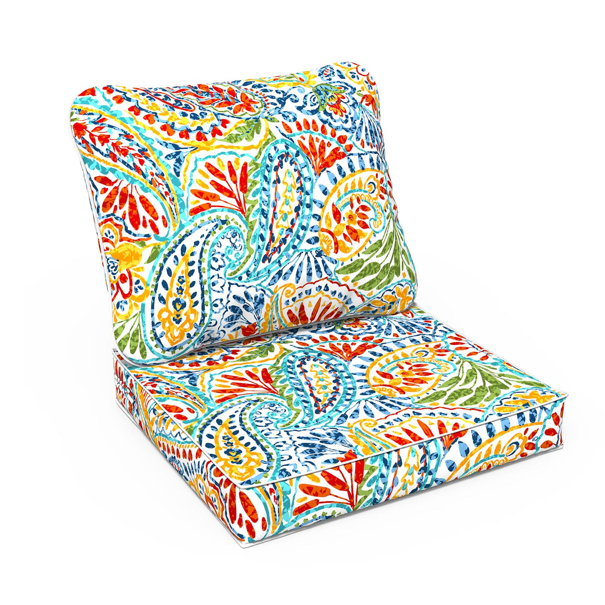 Lvtxiii Outdoor Deep Seat Cushion 24'X24'X4' Patio Seat And Back Cushion Set Seasonal Chair Cushion For Dining Arm Chairs, Wi