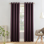 Sun Zero Barrow 2-Pack Energy Saving Grommet Curtain Panel Pair, 54'' x 84, Plum Purple