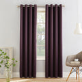 Sun Zero Barrow 2-Pack Energy Saving Grommet Curtain Panel Pair, 54'' x 63, Plum Purple