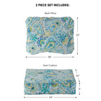 Greendale Home Fashions 2-Piece Outdoor Deep Seat Cushion Set, Paisley