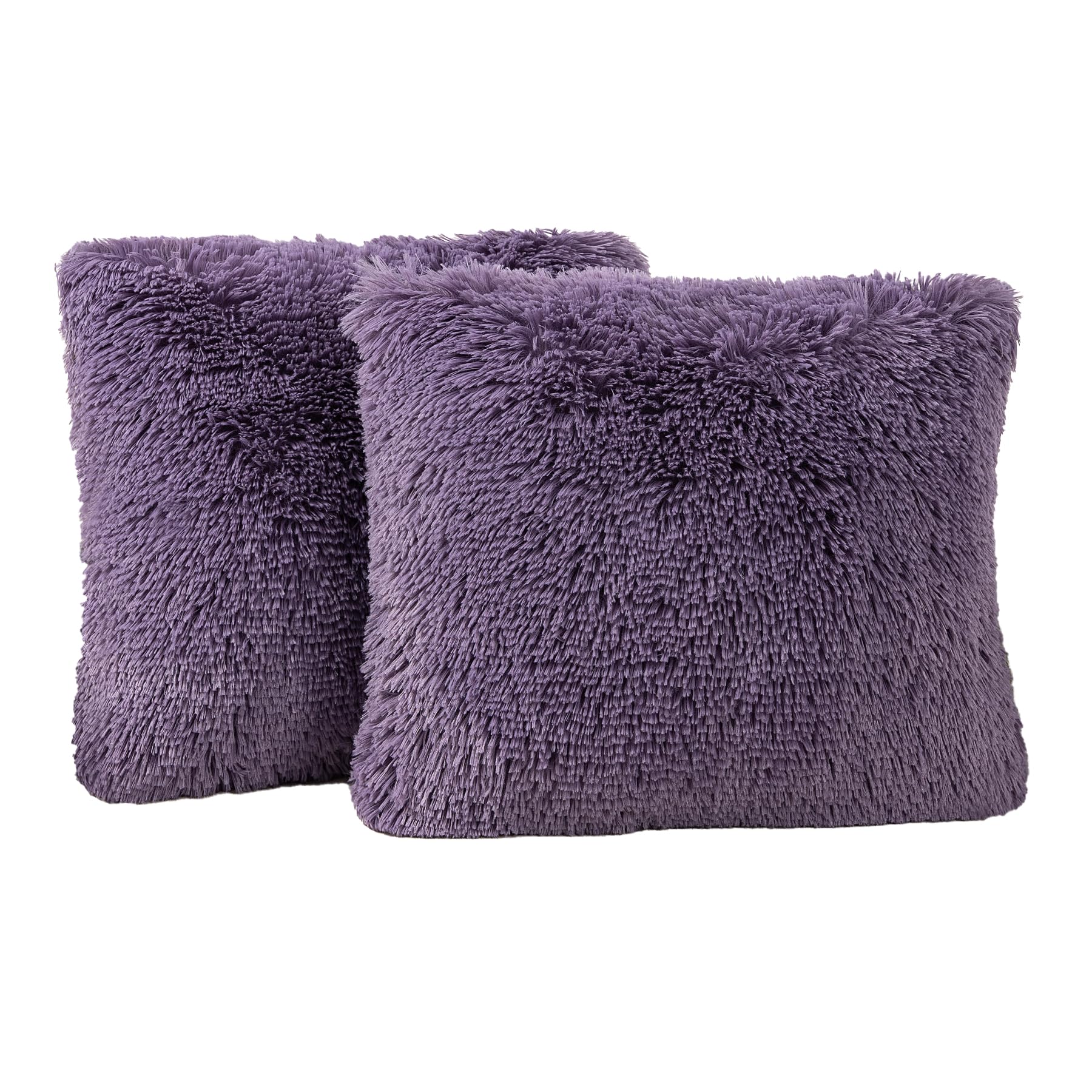 Toonow Set Of 2 Decorative Throw Pillow Covers 18X18,Fluffy Pillow Coversluxury Faux Fur Sofa Pillow Covers For Sofa Couch Livin