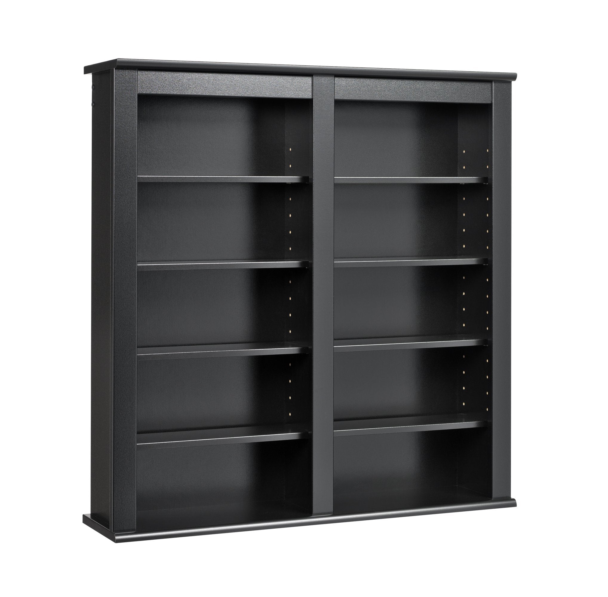 Prepac 33 Floating Media Storage Shelf, Double Wall Mounted, Black