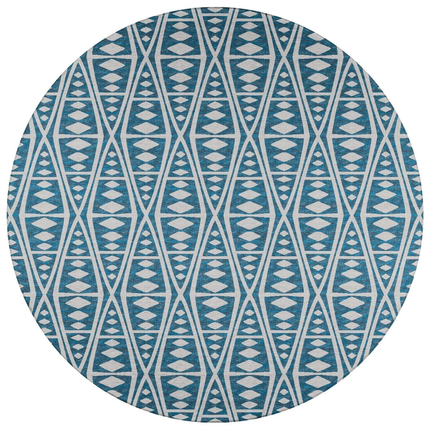 Sedona Sn6 Blue Southwestern Rug Round 6' X 6'