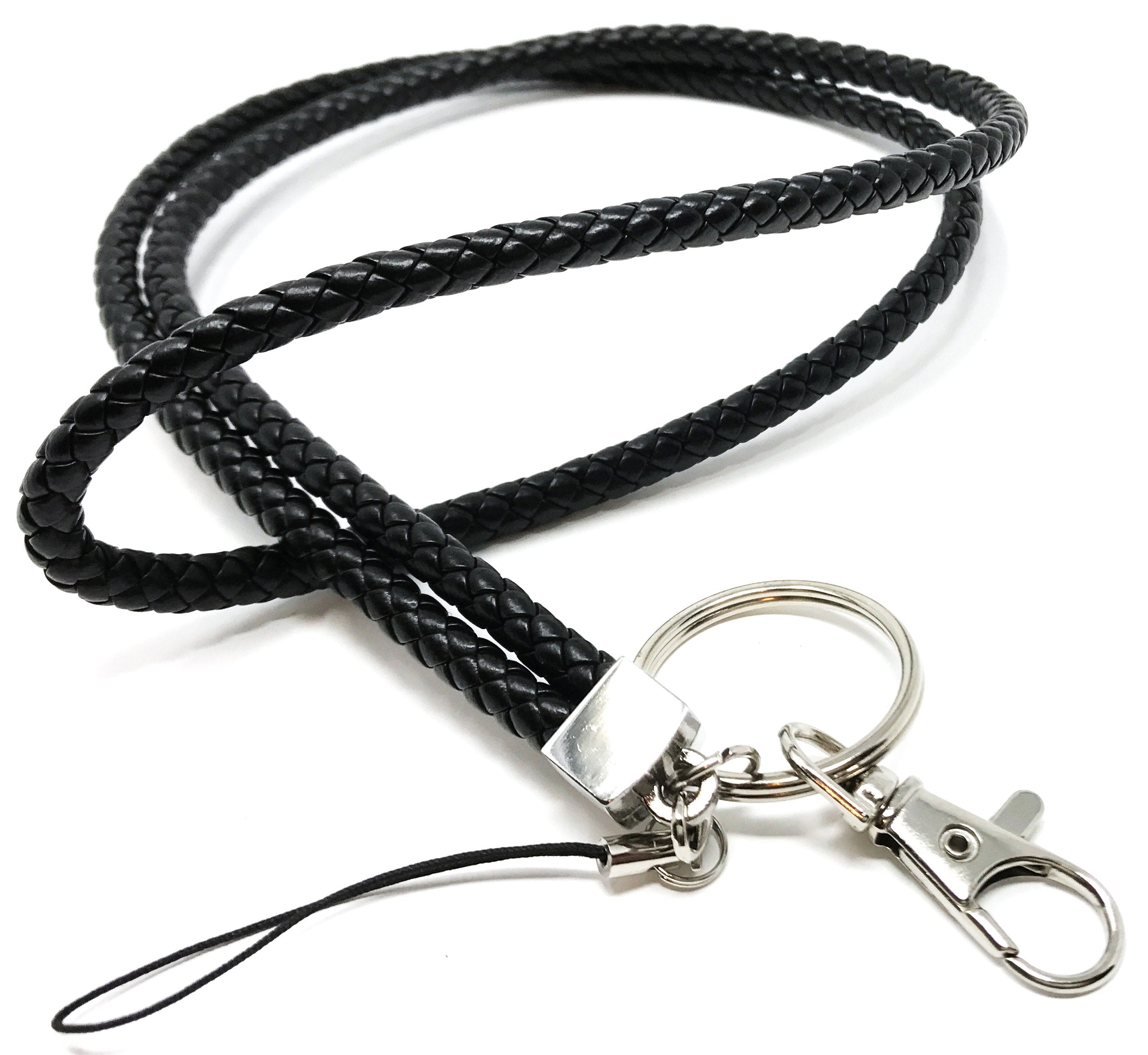 New Bling, Rhinestone, Crystal, Custom Lanyard & Id Badge W/Key Holder (Black)