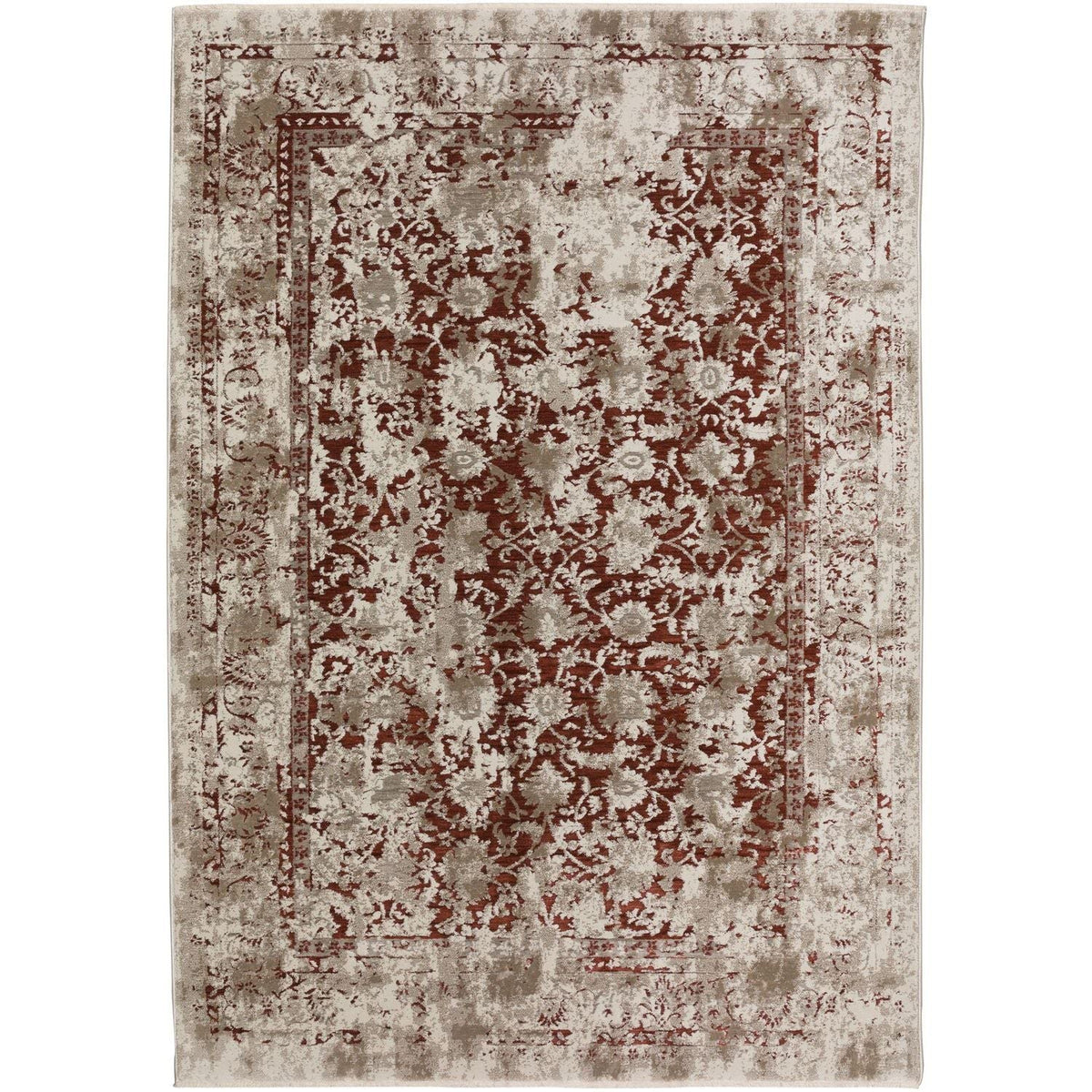 Antalya Ay2 Red Transitional Rug Rectangle 5' 3&quot; X 7 ' 8&quot;