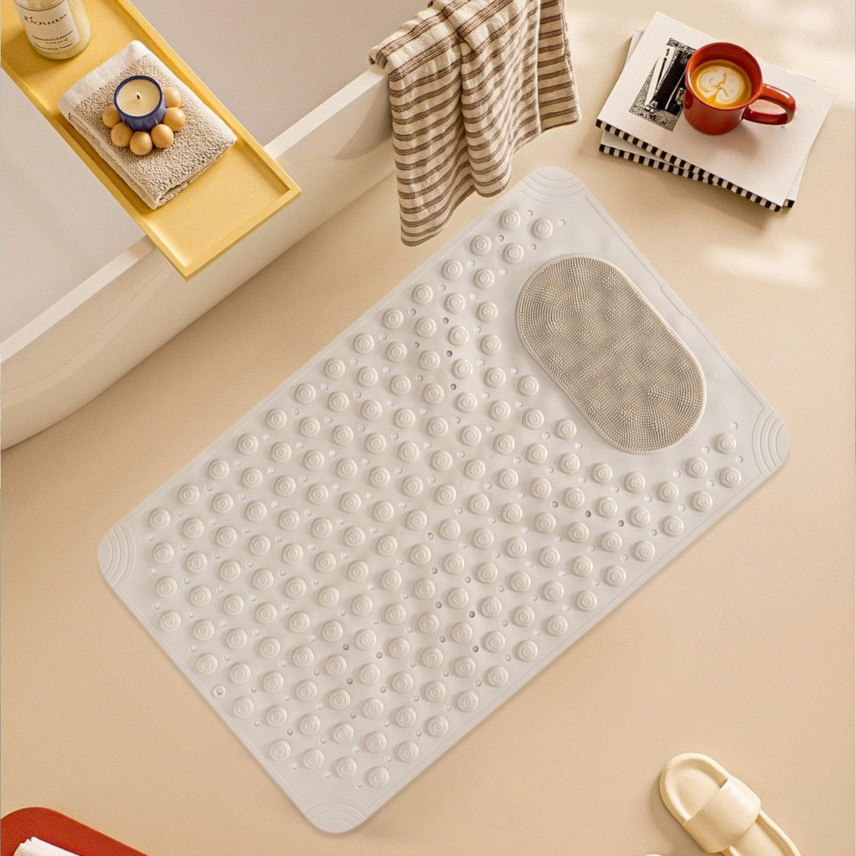 Enakshi Shower Bath Mat Suction Cup Toilet Floor Rug for Household Bath Room Bathtub|Home & Garden | Bath | Bathmats Rugs & Toil